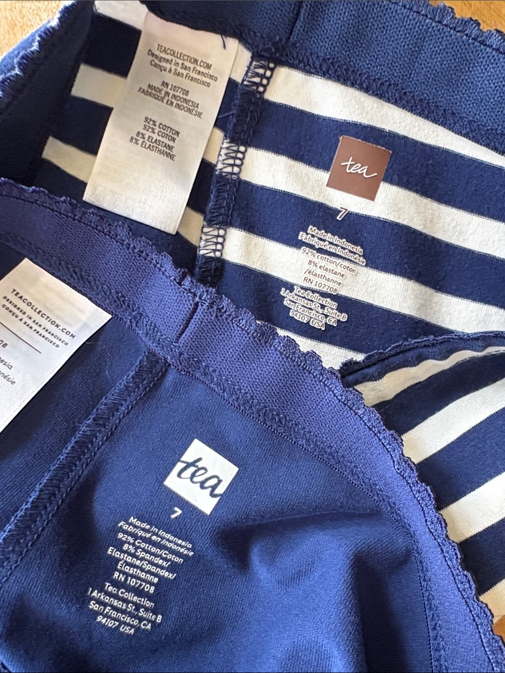 Tea Collection Girls Leggings Set size 7 - Picture 2 of 4